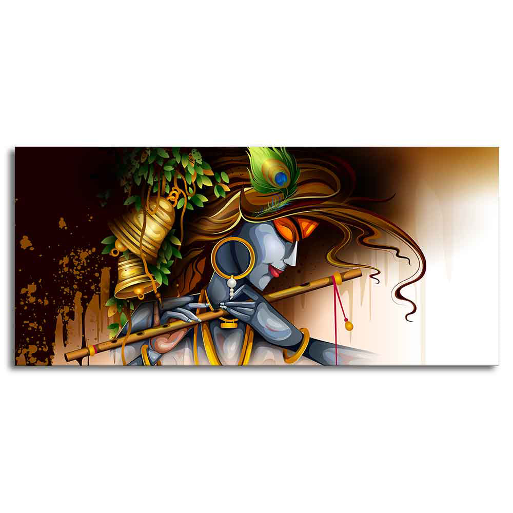 Premium Wall Canvas Large Painting of Lord Krishna