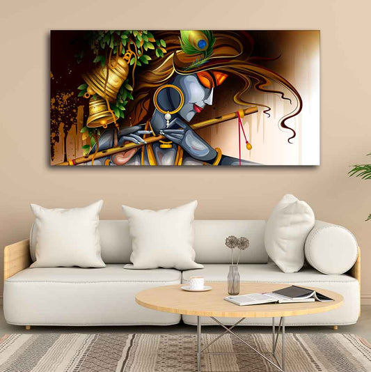 Premium Wall Canvas Painting of Lord Krishna