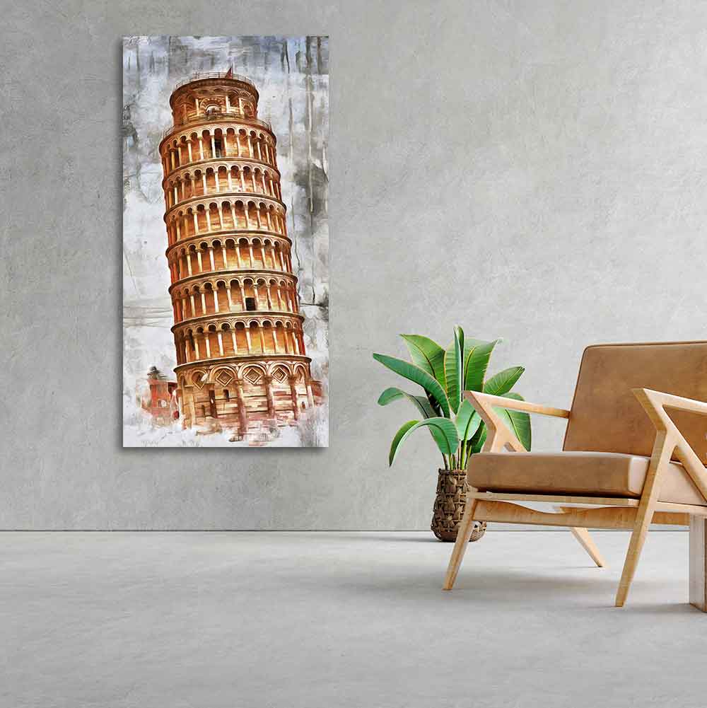 Premium Wall Painting Leaning Tower of Pisa – Homcraft