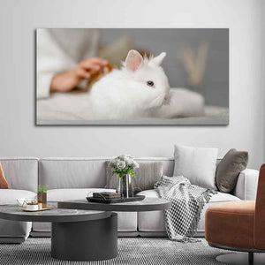 Premium Wall Painting of Cute White Bunny