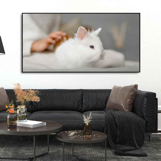 Premium Wall Painting of Cute White Bunny