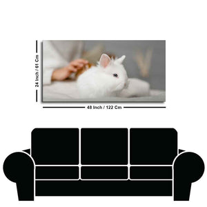 Premium Wall Painting of Cute White Bunny