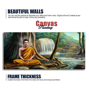 Premium Wall Painting of Lord Buddha with Nature Background