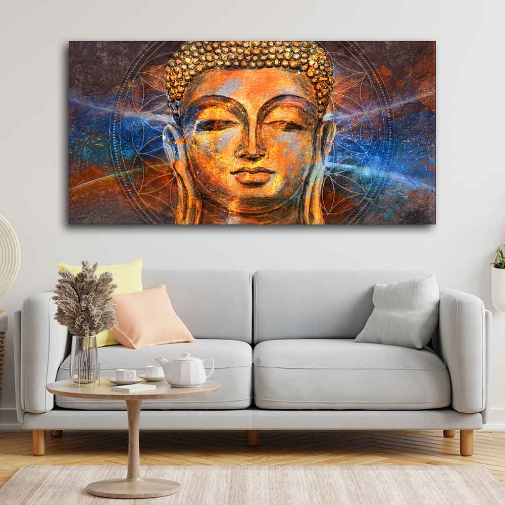 Premium Wall Painting of Peaceful Lord Buddha