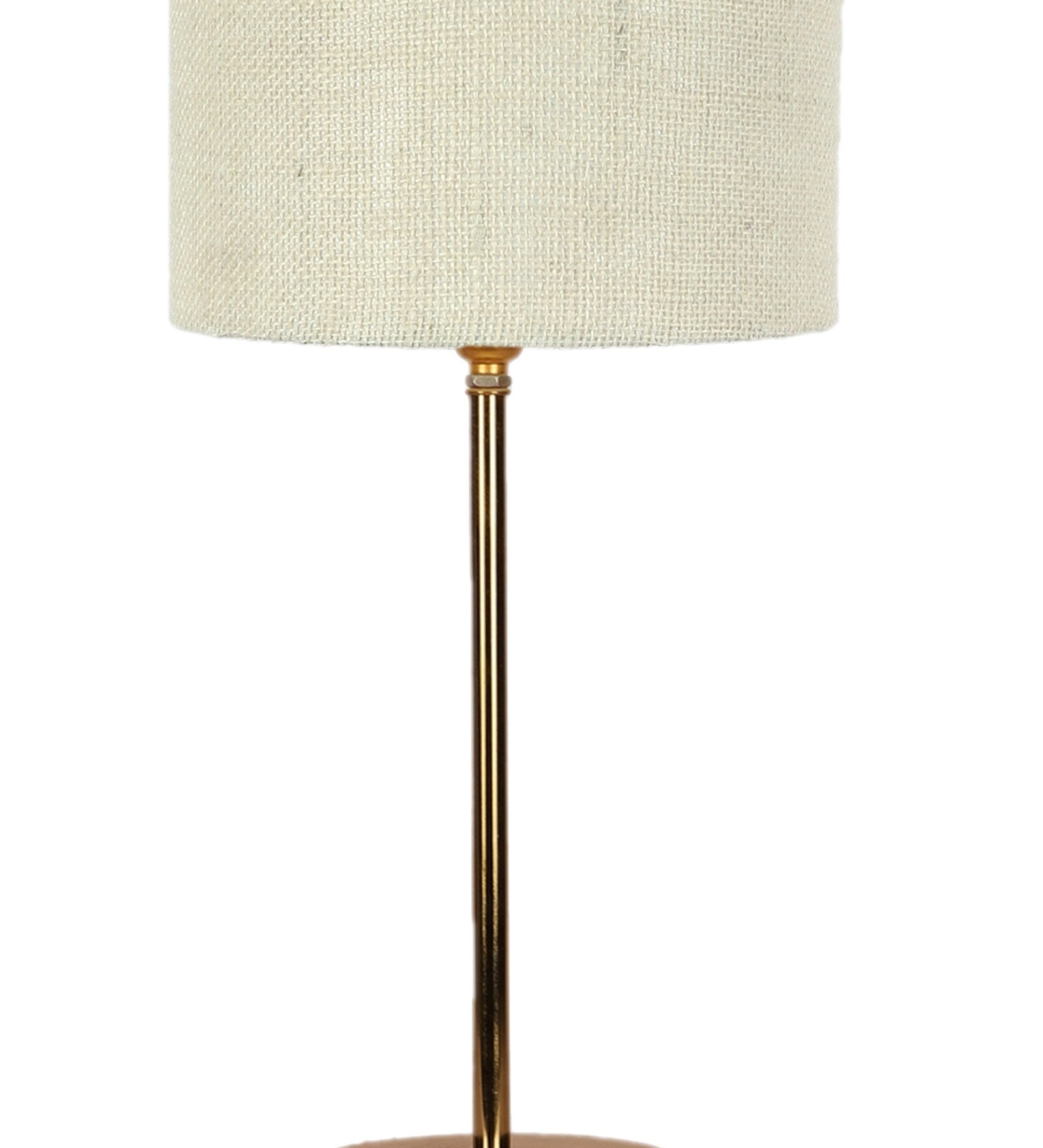 Premium White Jute with Metal Golden Finish Table Lamp