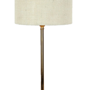 Premium White Jute with Metal Golden Finish Table Lamp