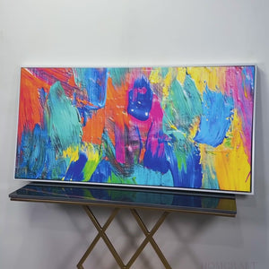 Colorful Brush Strokes Abstract Art Canvas Wall Painting