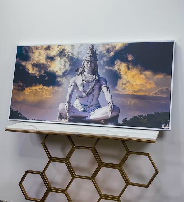 Adiyogi Shiva Meditating Canvas Wall Painting