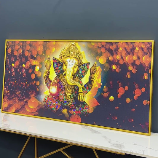 Lord Ganpati Ganesha Premium Canvas Wall Painting