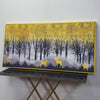 Golden Deers in Dark Forest Premium Canvas Wall Painting