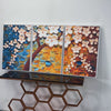 Beautiful Floral Tree Art with White Flower Floating Canvas Wall Painting Set of Three
