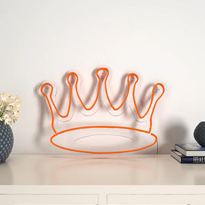 Queen Crown Design Warm LED Neon Light