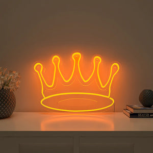 Queen Crown Design Warm LED Neon Light