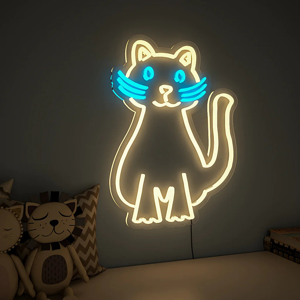 Quirky Cat Design Neon LED Light