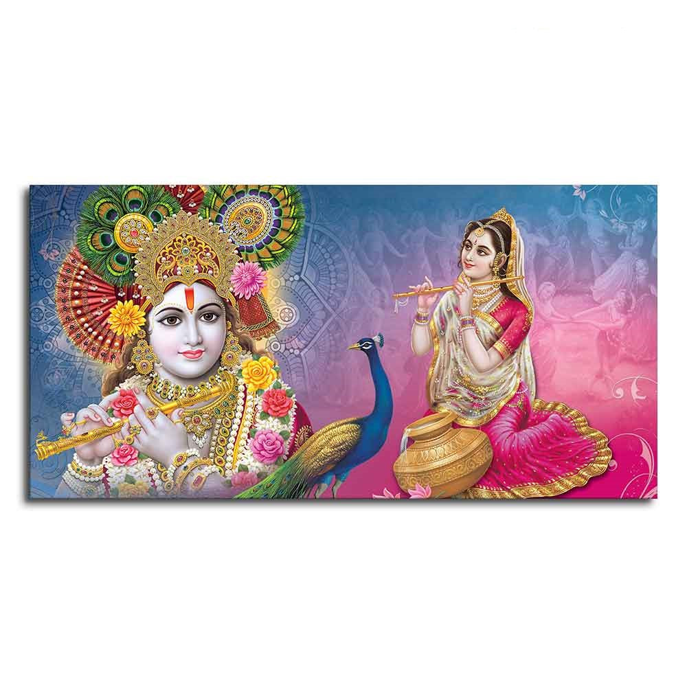 Radha and Kanha Ji Canvas Wall Painting