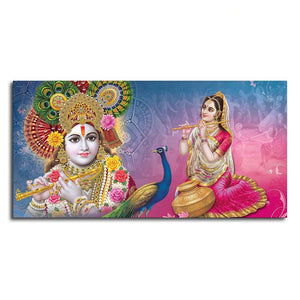 Radha and Kanha Ji Canvas Wall Painting