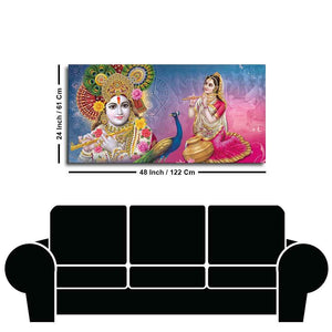 Radha and Kanha Ji Canvas Wall Painting