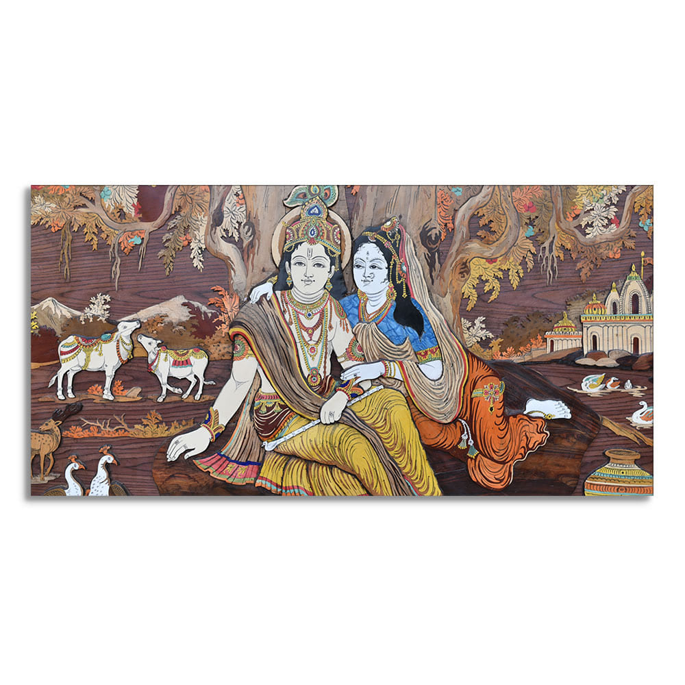 Radha Krishna Canvas Wall Painting