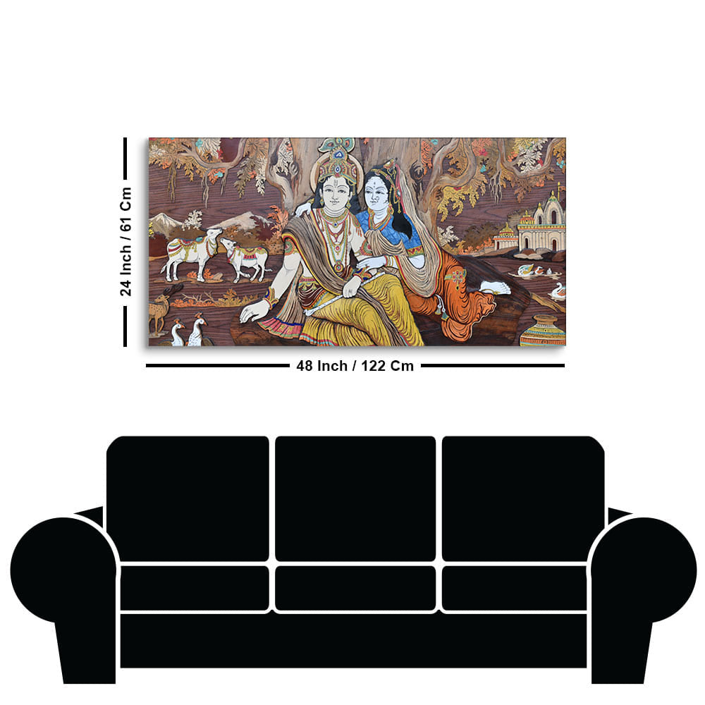 Radha Krishna Canvas Wall Painting