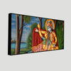 Radha Krishna Madhubani Premium Canvas Wall Painting