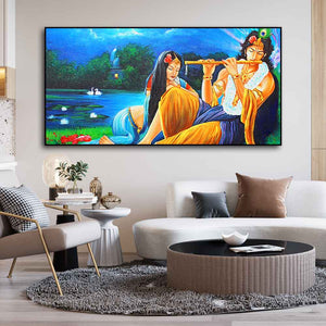 Radha Krishna Painting Canvas Big Wall Painting Wall Art