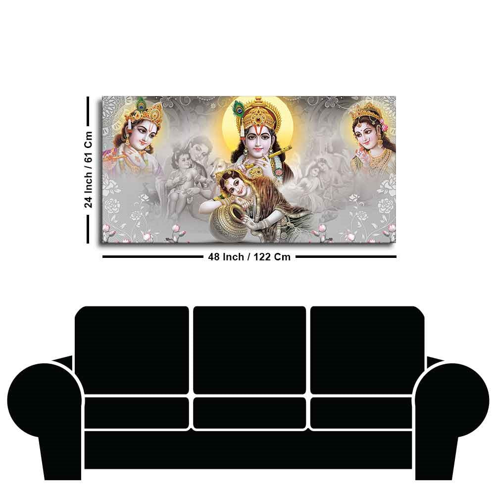 Radha Krishna Premium Wall Painting