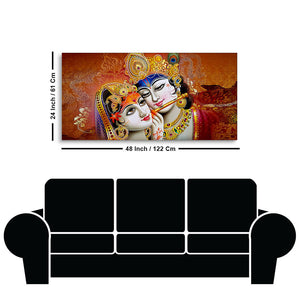 Radha Rani with Krishna Premium Wall Painting