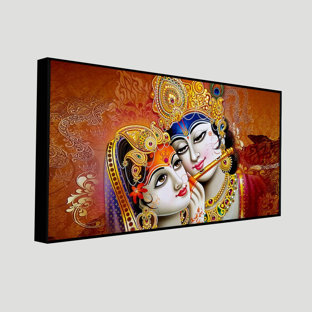 Radha Rani with Krishna Premium Wall Painting