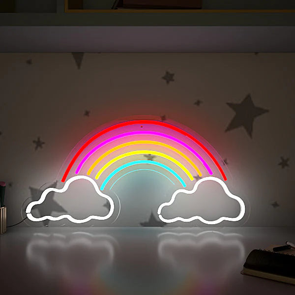 Rainbow Cloud Design Neon LED Light