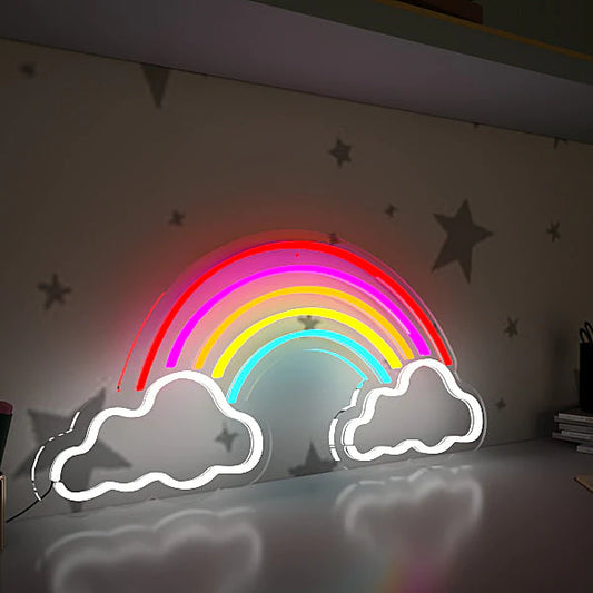 Rainbow Cloud Design Neon LED Light