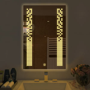 Rectangular Shaped Minimalistic Design LED Bathroom Wall Mirror