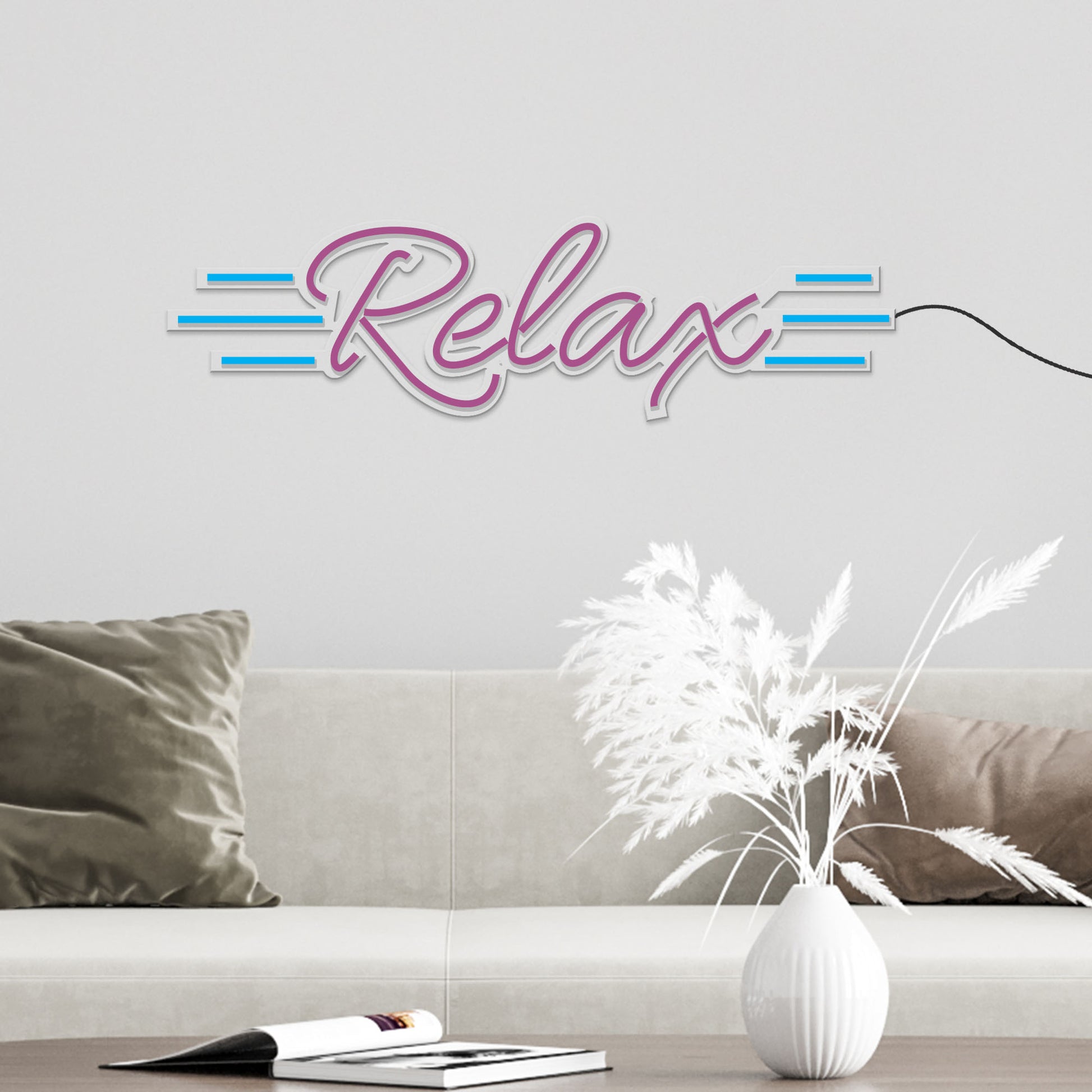 Relax Text Neon Sign LED Light