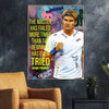 Roger Federer Never Give Up Cotton Canvas Wall Painting