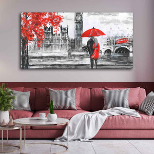 Beautiful Scenery of Couple Dating Canvas Wall Painting