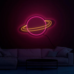 Saturn Planet Neon Sign LED Light