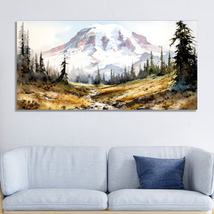 Scenery of Mountain Stream Canvas Wall Painting