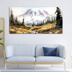 Scenery of Mountain Stream Canvas Wall Painting