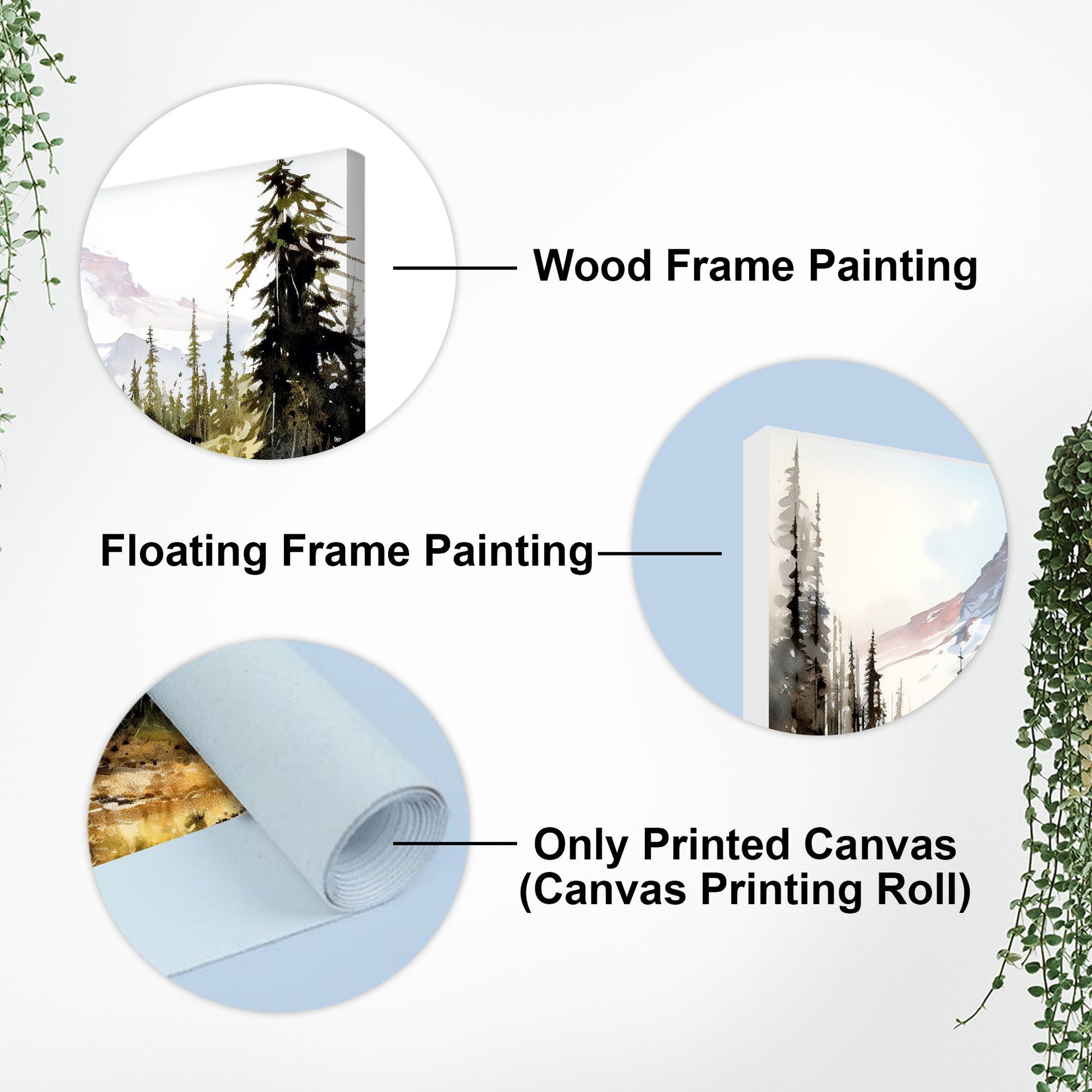 Scenery of Mountain Stream Canvas Wall Painting