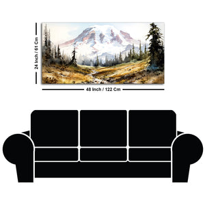 Scenery of Mountain Stream Canvas Wall Painting