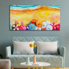 Seascape Top View Premium Canvas Watercolor Wall Painting