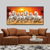 Seven Horses Running at Sunrise Premium Canvas Wall Painting