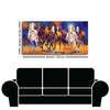Seven Horses Running in Field Canvas Wall Painting