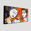 Shri Radha Krishna Playing with Flute Canvas Wall Painting