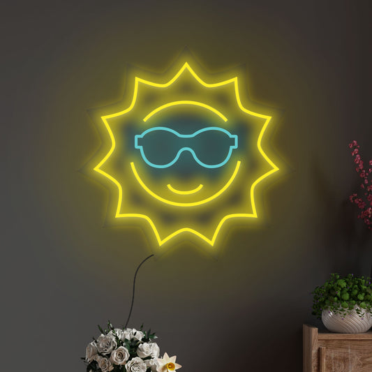 Smiley Sun Neon Sign LED Light