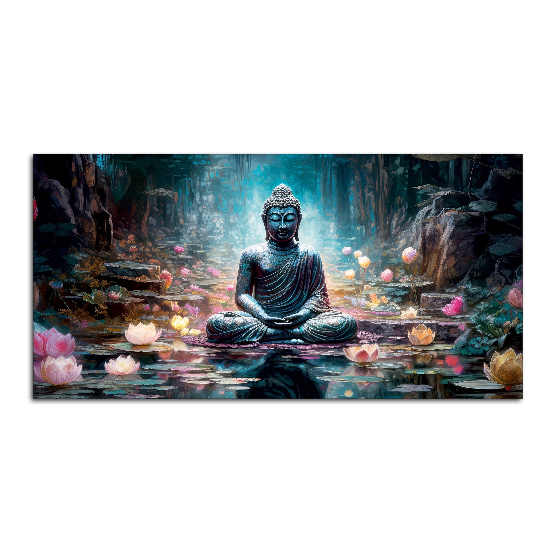 Spiritual Buddha Statue Premium Canvas Wall Painting