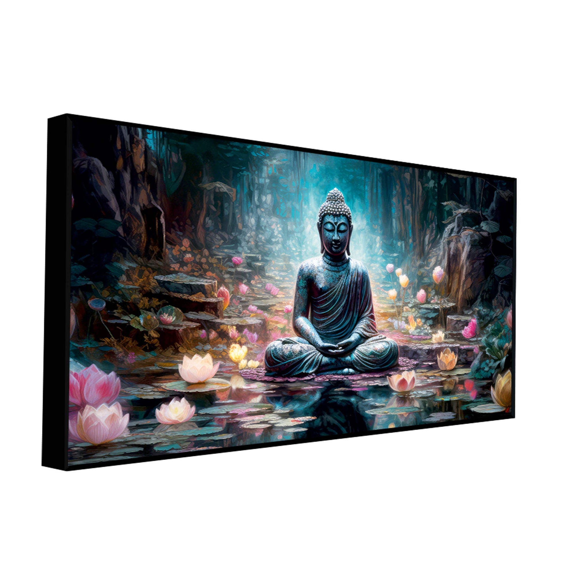 Spiritual Buddha Statue Premium Canvas Wall Painting