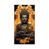 Spiritual Buddha Statue with Flowers Floral Art Canvas Wall Painting