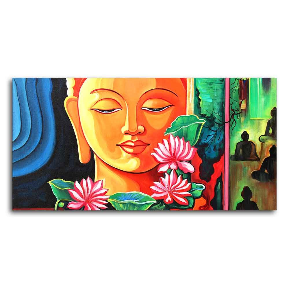 Spiritual Gautam Buddha Wall Painting