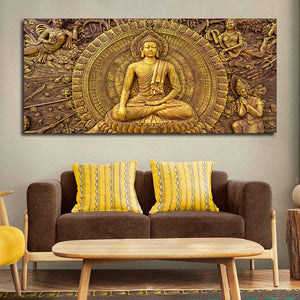 Spiritual God Buddha Premium Canvas Wall Painting