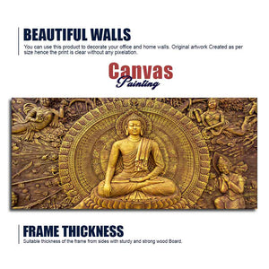 Spiritual God Buddha Premium Canvas Wall Painting